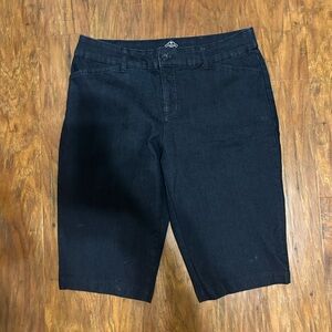 Dark-wash Denim Bermuda Shorts Capris  St. John's Bay Women’s Size 10, like new